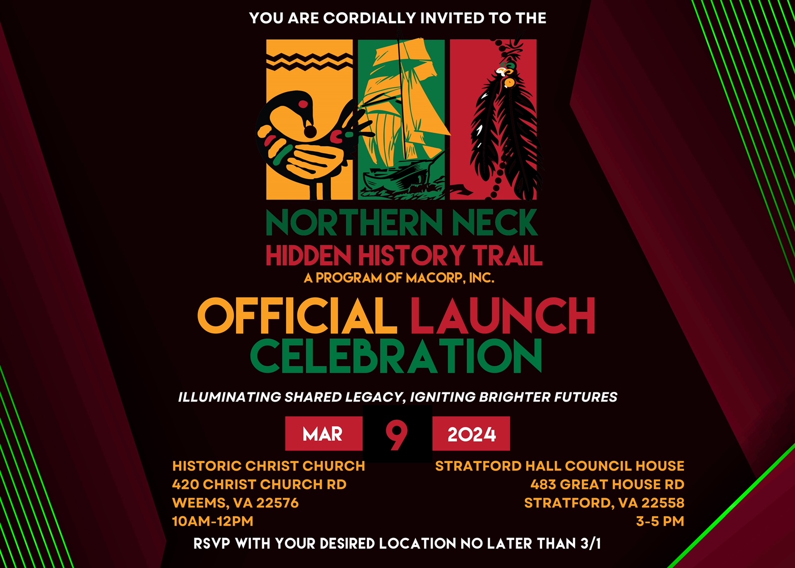 Northern Neck Hidden History Trail Official Launch Celebration